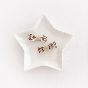 Girl Hair Clip Bow Floral Pair (GHP9109)